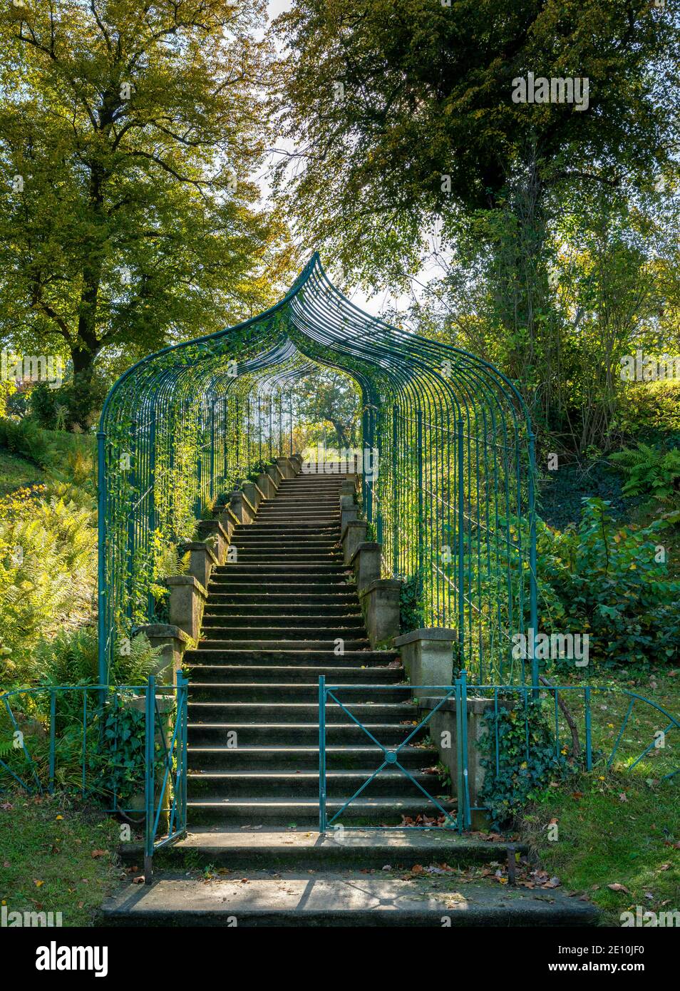 Scale di pietra nel parco di Babelsberg Foto Stock