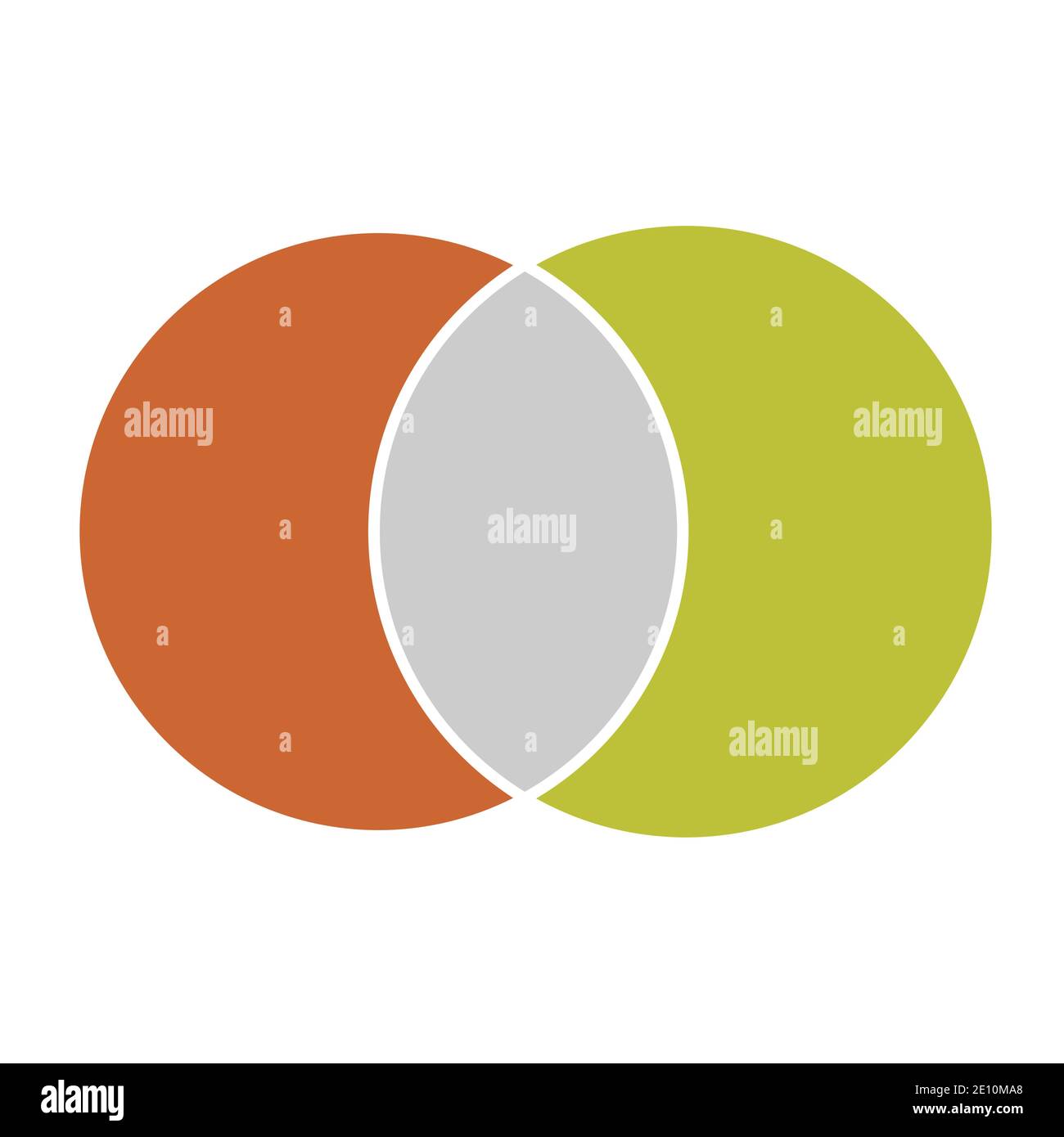 Vettore matematico diagramma Venn, spazio negativo, colore icona moderna - isolato su sfondo bianco . Illustrazione Vettoriale