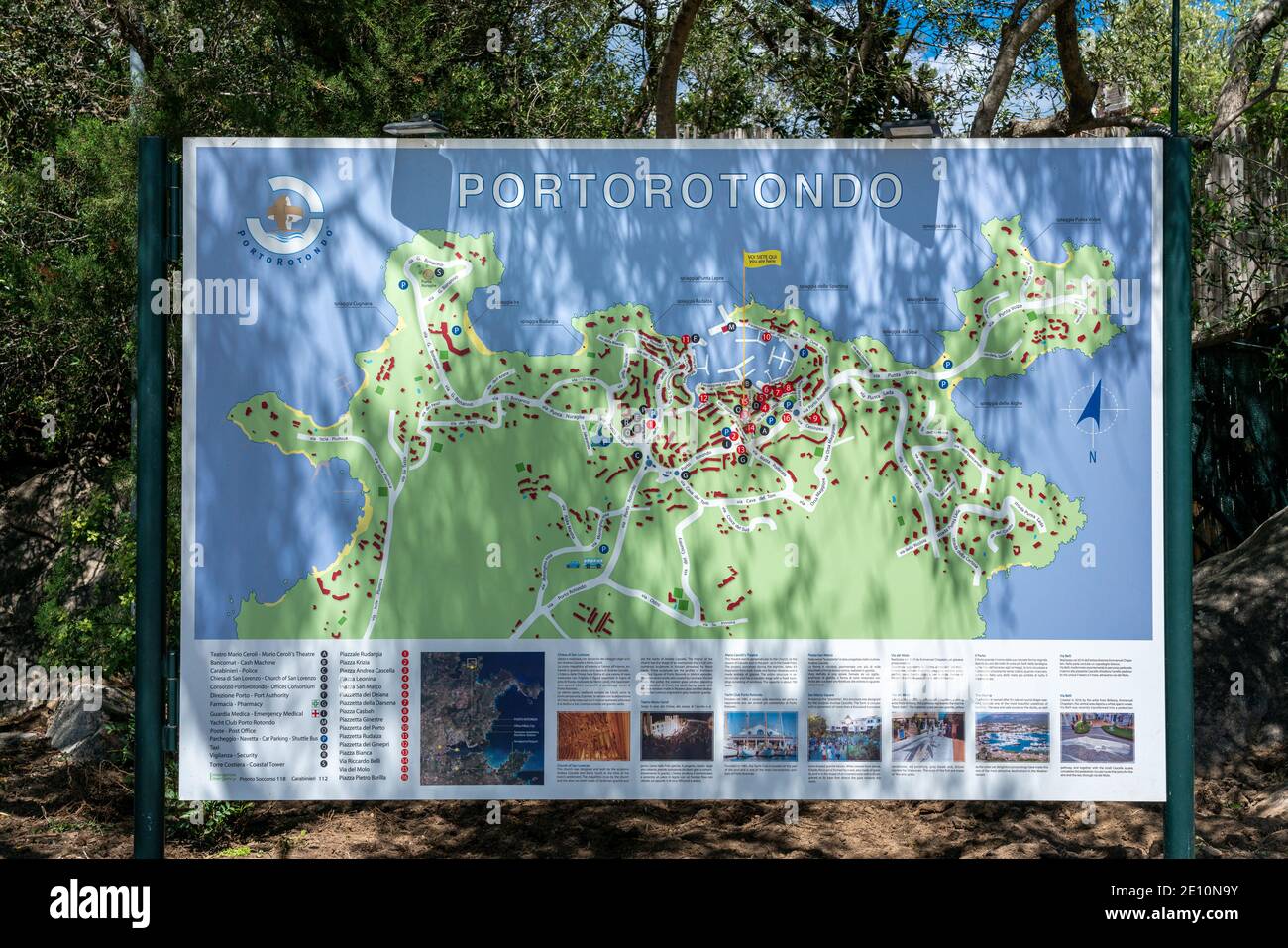 Mappa della città di Porto Rotondo in Sardegna Foto stock - Alamy