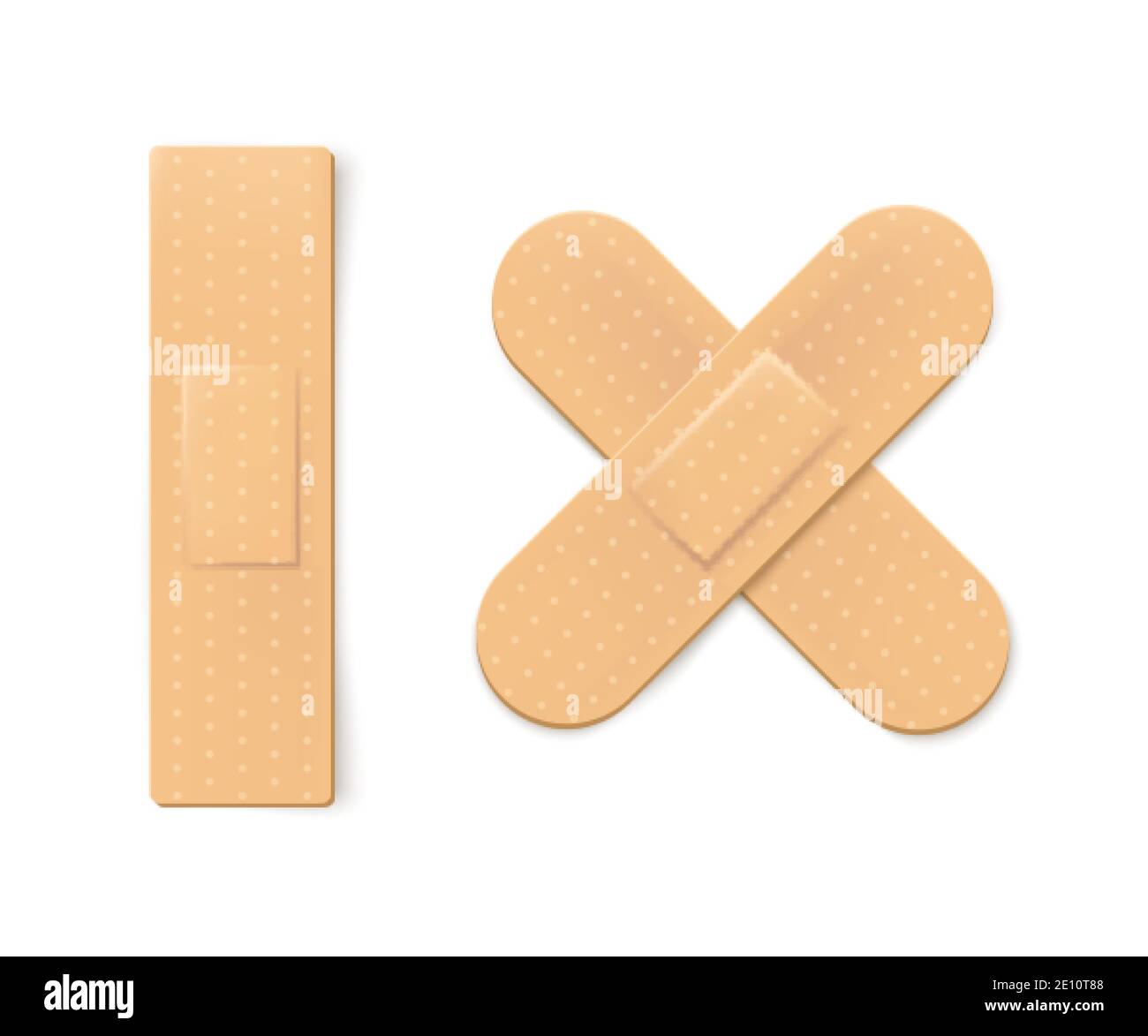 Illustrazione realistica del bendaggio dell'intonaco. Banda medica. Illustrazione vettoriale Illustrazione Vettoriale