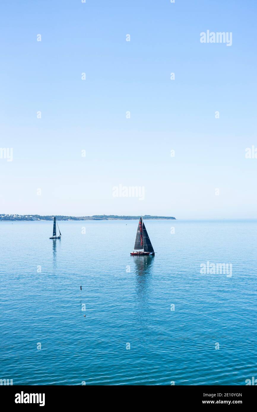 Il tranquillo Mare Adriatico fa parte del Mediterraneo Foto Stock