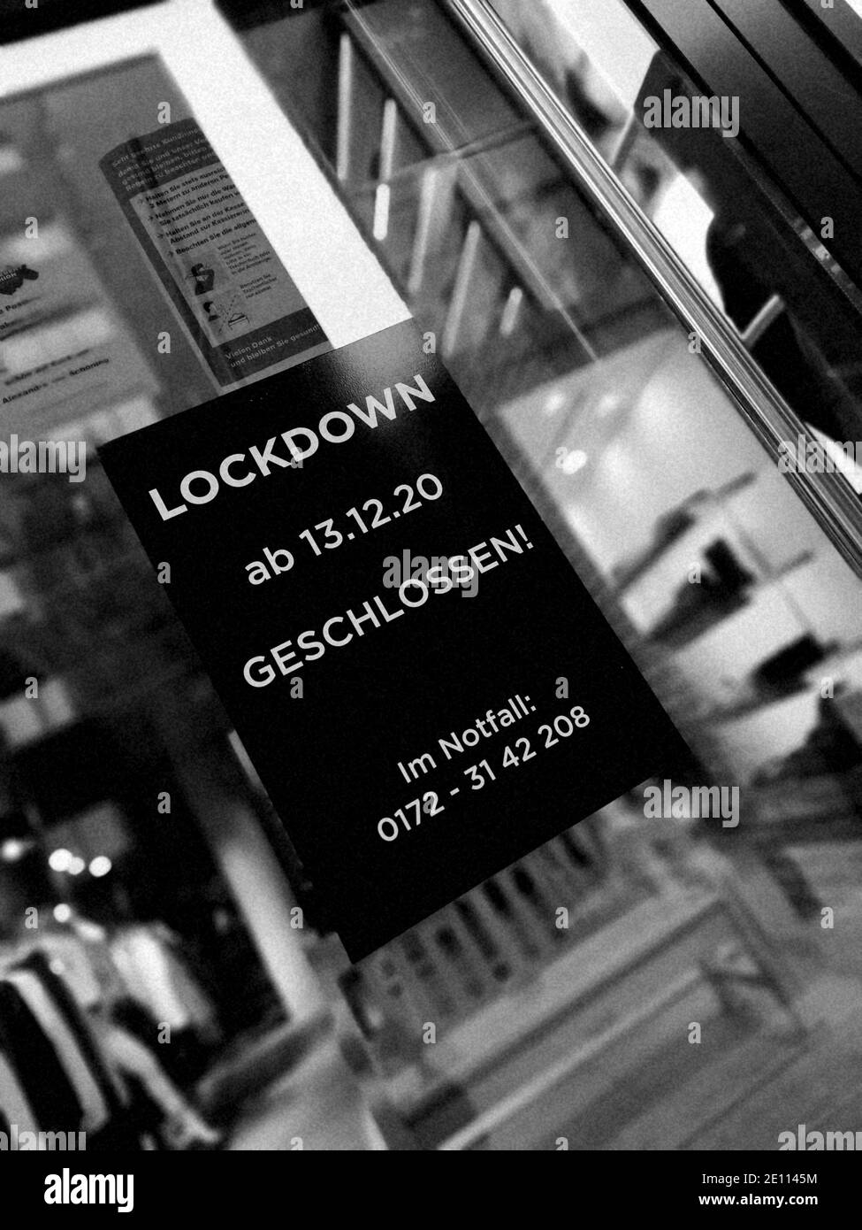 Januar 2021, Lockdown in der Hafencity, Amburgo, Germania Foto Stock