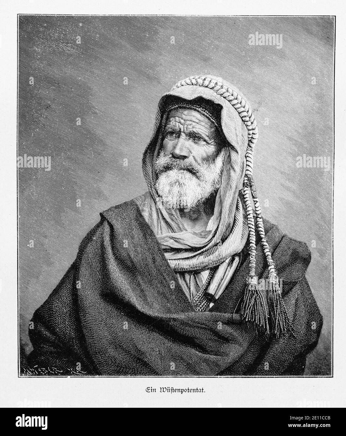 "Ein Wüstenpotentat", il Cairo, Egitto, illustrazione di "Die Hauptstädte der Welt". Breslau circa 1987 Foto Stock