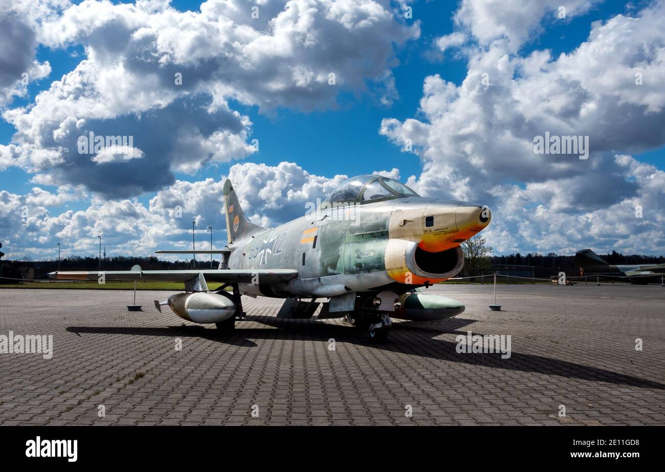 Aereo storico presso l'ex aeroporto militare britannico Gatow a Berlino, Germania Foto Stock