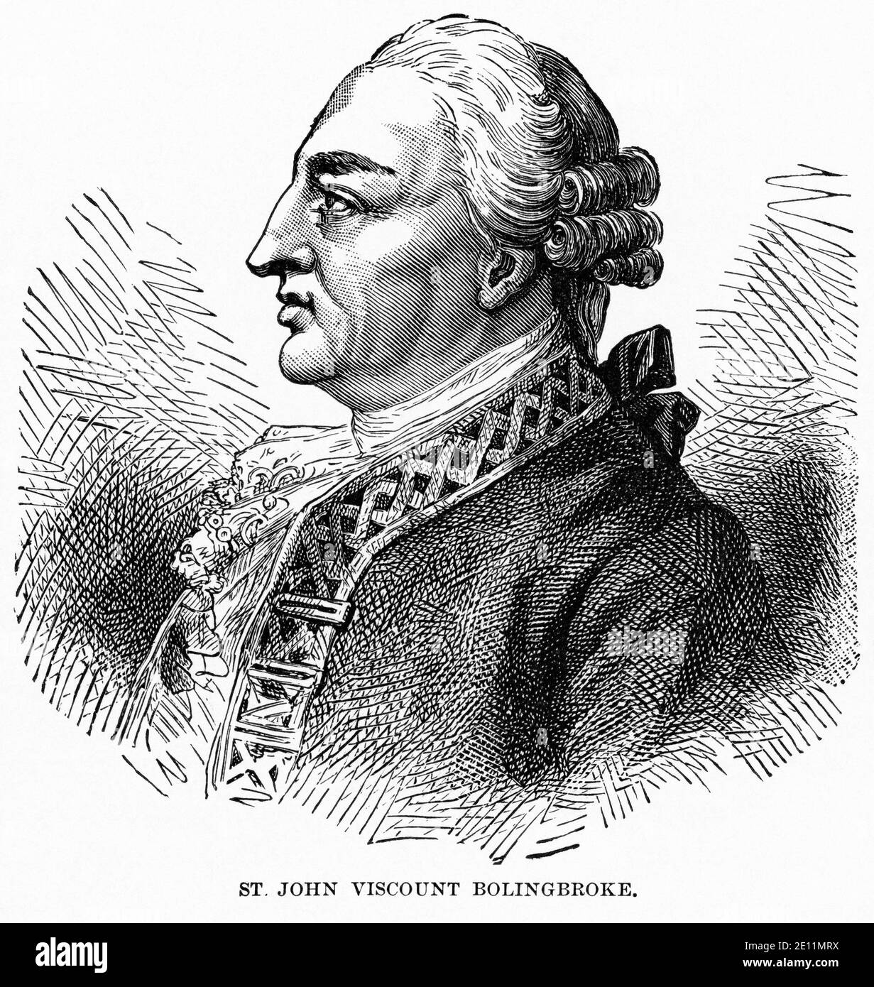 San Giovanni visconte Bolingbroke, Illustrazione, Storia del mondo di Ridpath, Volume III, di John Clark Ridpath, LL. D., Merrill & Baker Publishers, New York, 1897 Foto Stock