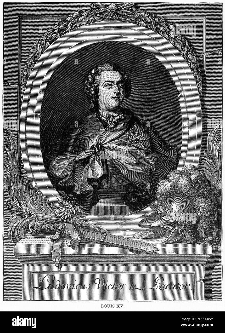 Louis XV, Illustrazione, Storia del mondo di Ridpath, Volume III, di John Clark Ridpath, LL. D., Merrill & Baker Publishers, New York, 1897 Foto Stock