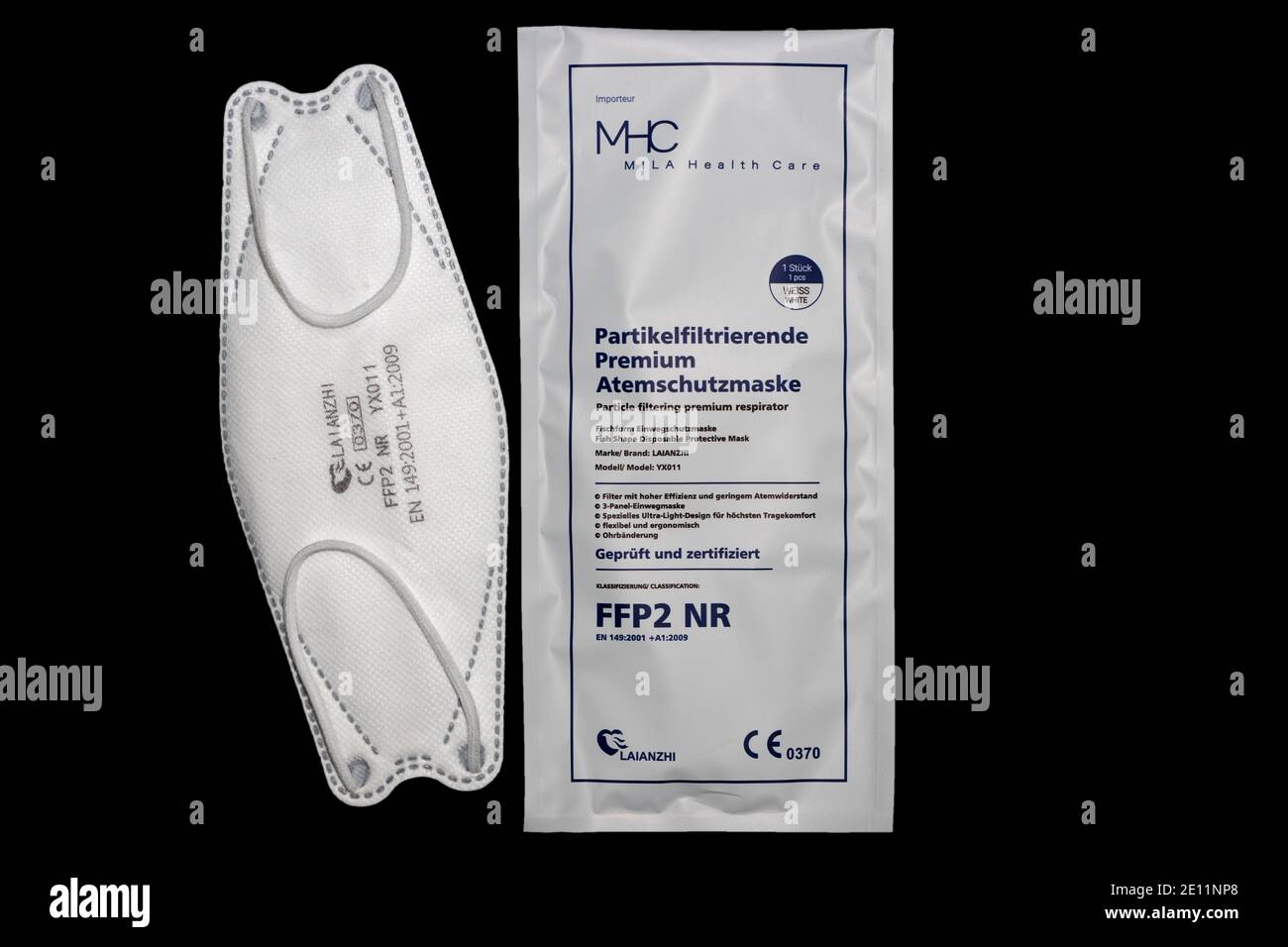 Maschera FFP2 Foto Stock