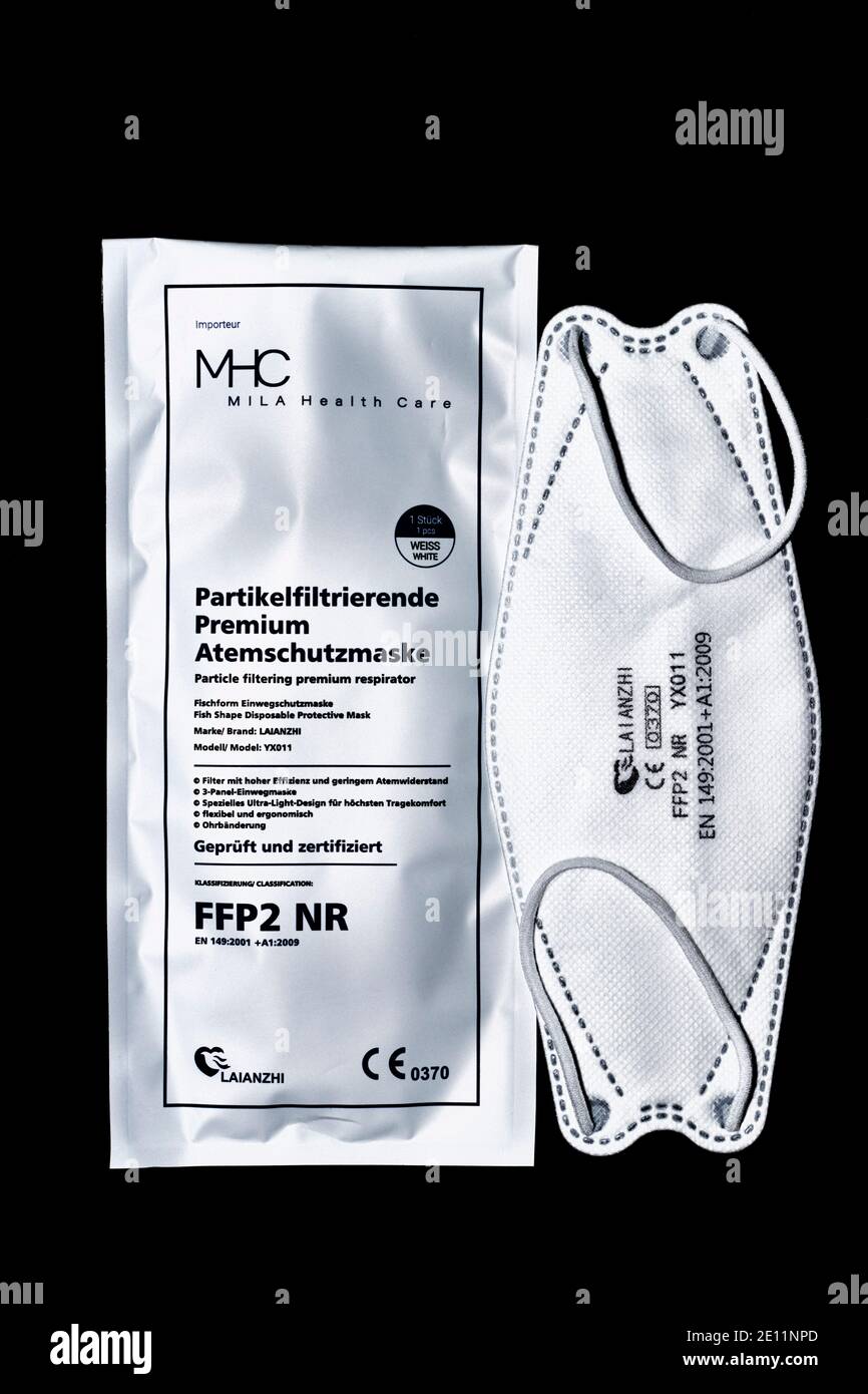 Maschera FFP2 Foto Stock