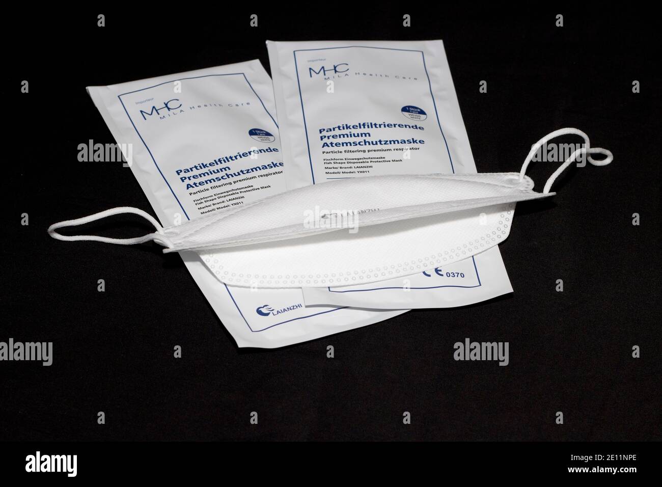 Maschera FFP2 Foto Stock