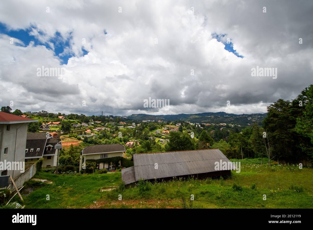 Vista panoramica di Campos do Jordao, San Paolo, Brasile. Foto Stock