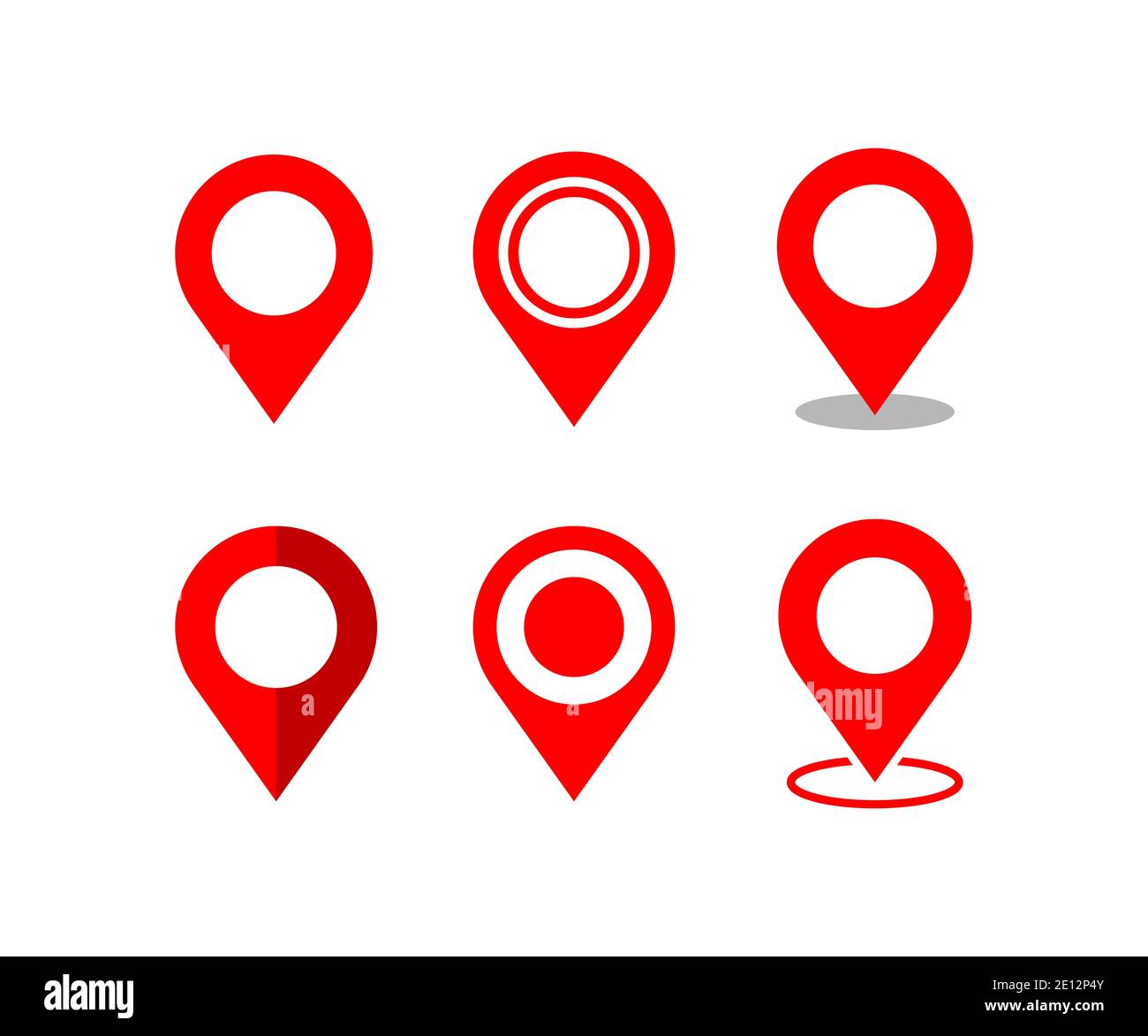 Immagine vettoriale dell'icona Mappa del localizzatore di punti Foto Stock