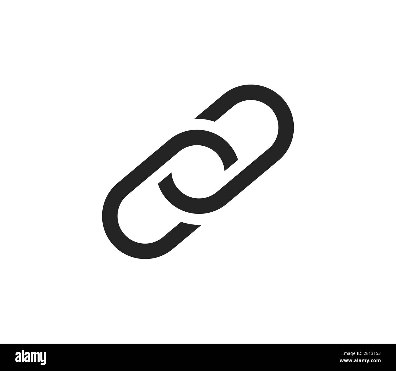 Icona di collegamento a catena - Illustrazione vettoriale Foto Stock