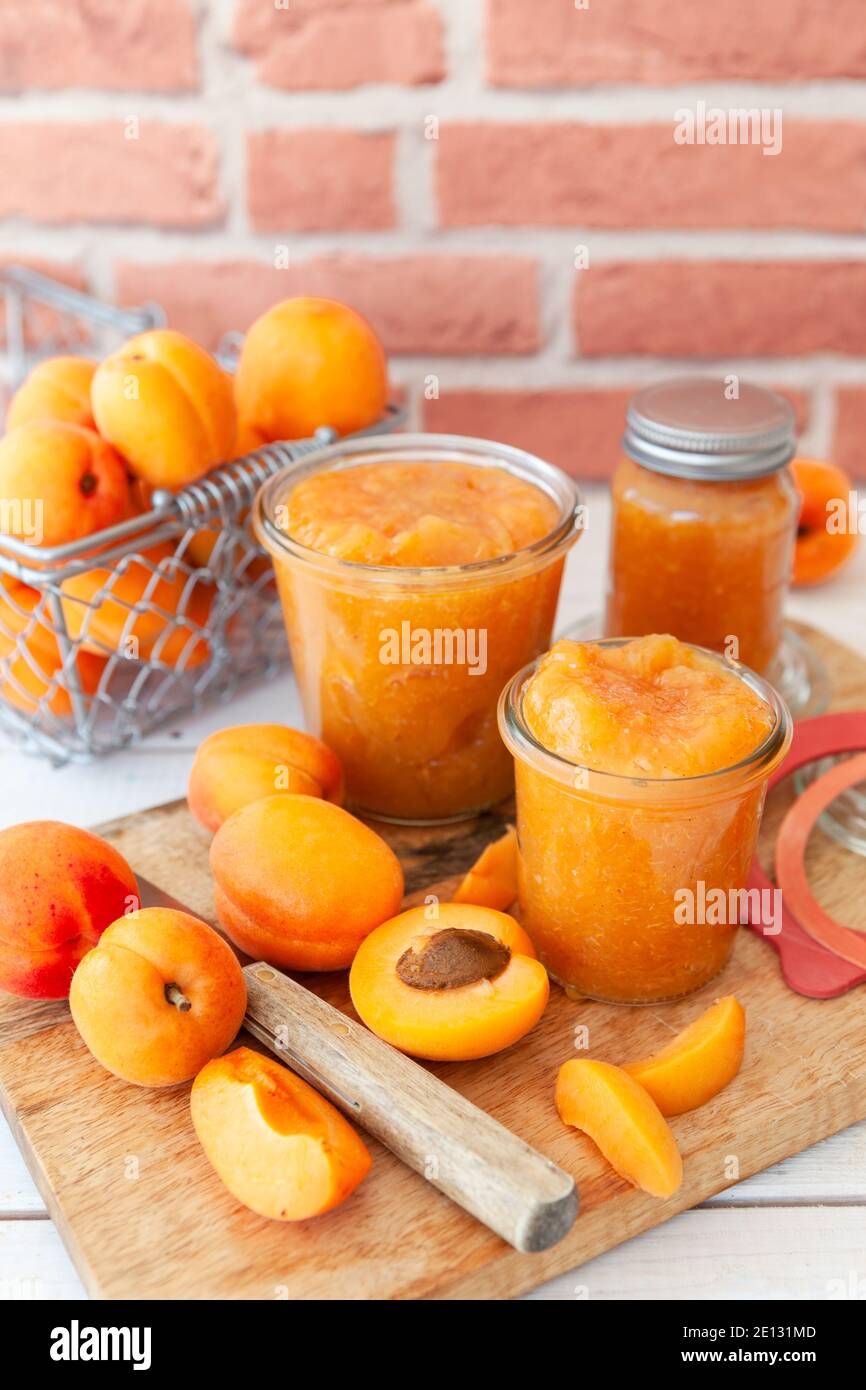 Apricot Preserve fatto in casa Foto Stock