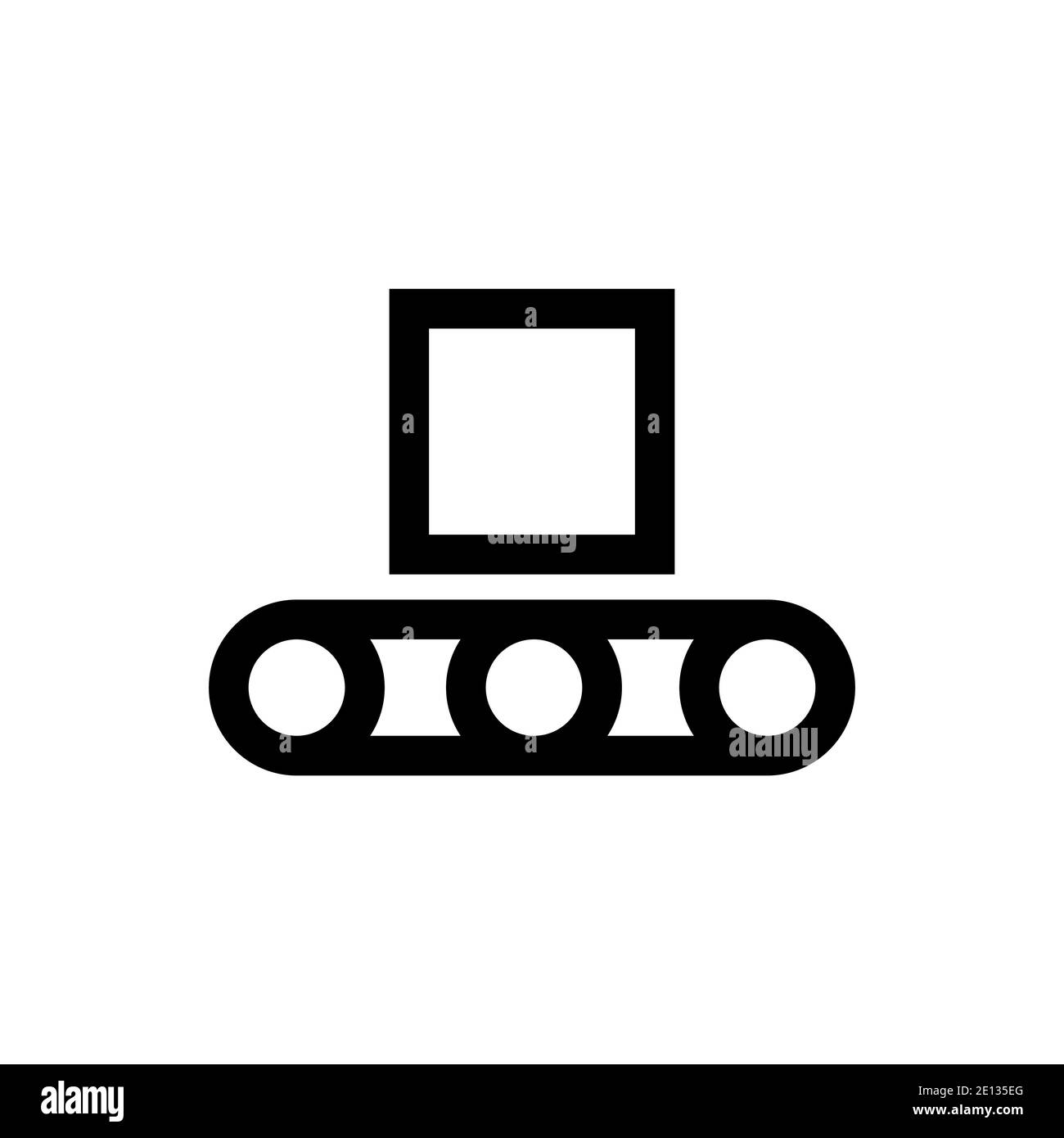 Icona lineare del convogliatore. Illustrazione vettoriale Illustrazione Vettoriale