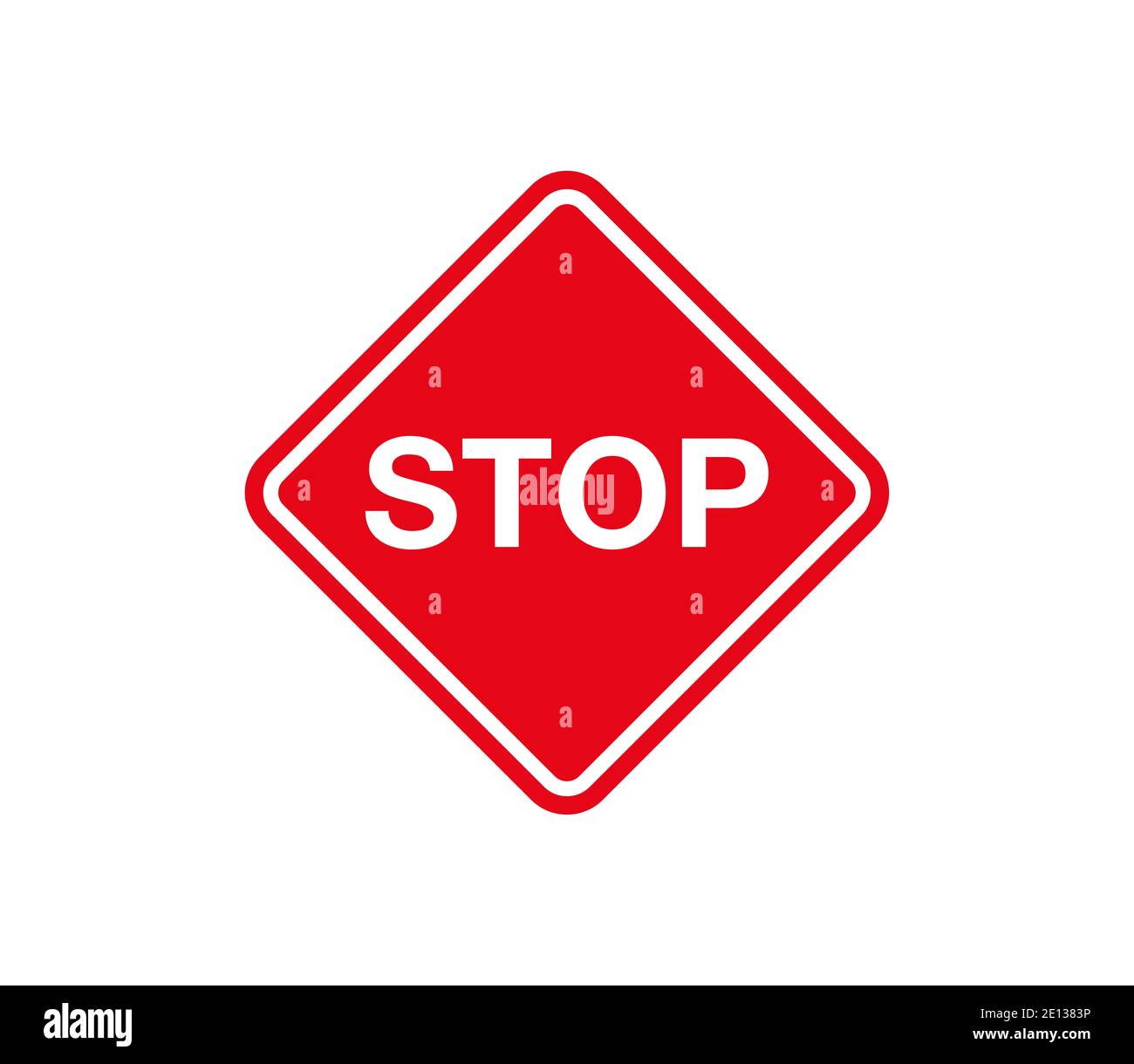 Immagine vettoriale simbolo di stop Traffic Sign Foto Stock