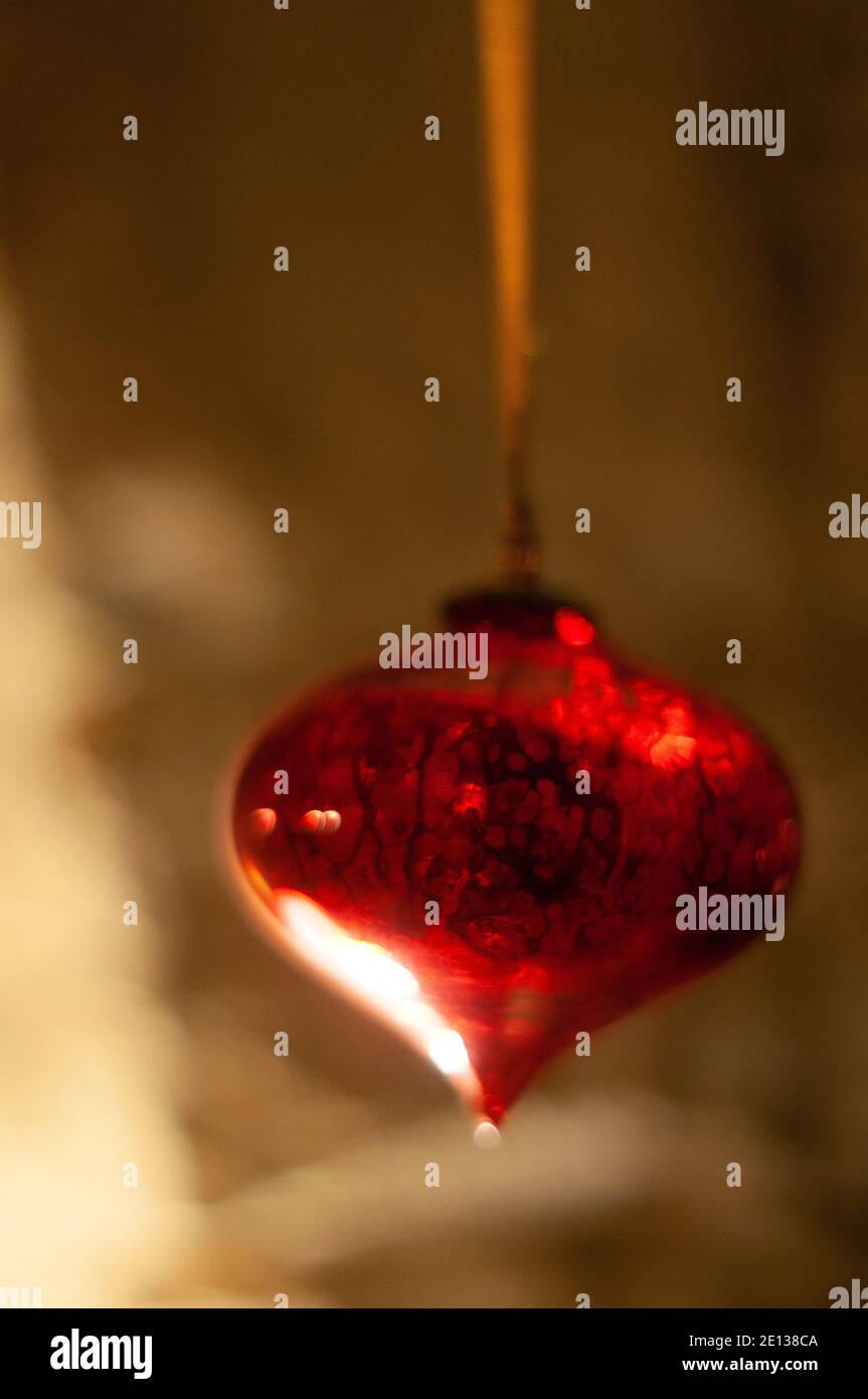 Bauble di vetro rosso Foto Stock