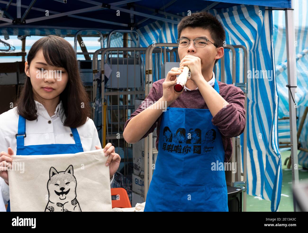 HONG KONG SAR: CINA - FEBBRAIO 10,2018. Hong Kong Lunar New Year Fair apre a Victoria Park. La fiera cinese di Capodanno, tradizionalmente piena di fl Foto Stock