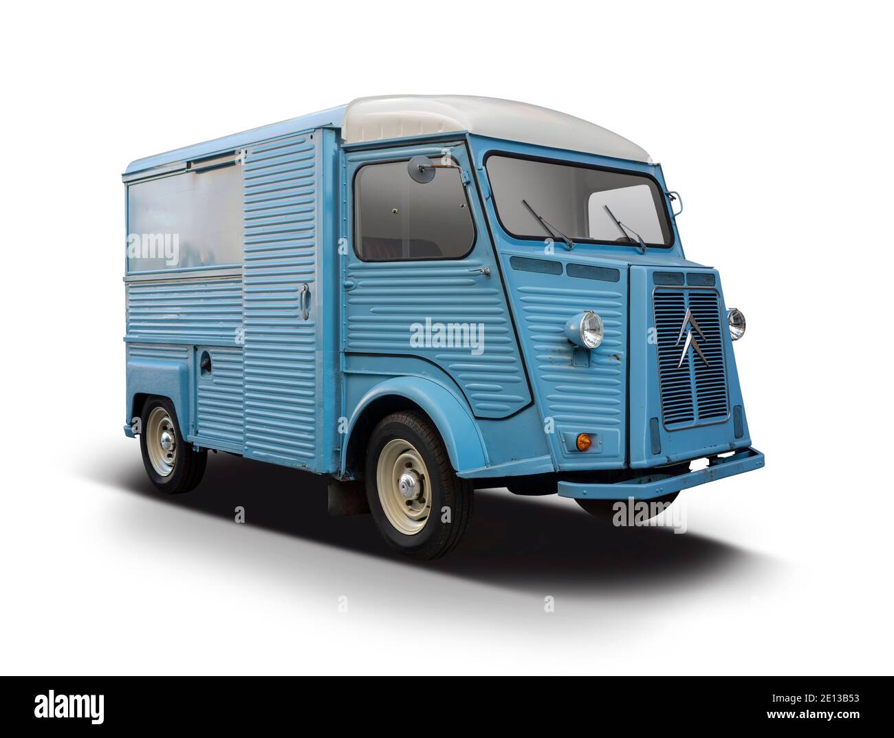 Van francese classico isolato su sfondo bianco Foto Stock