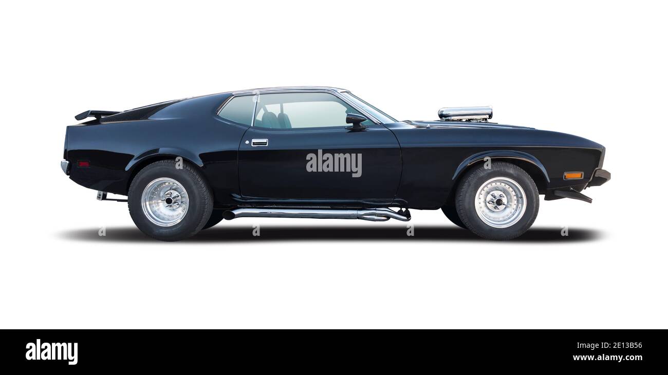 Auto muscolare americana classica isolata su sfondo bianco Foto Stock