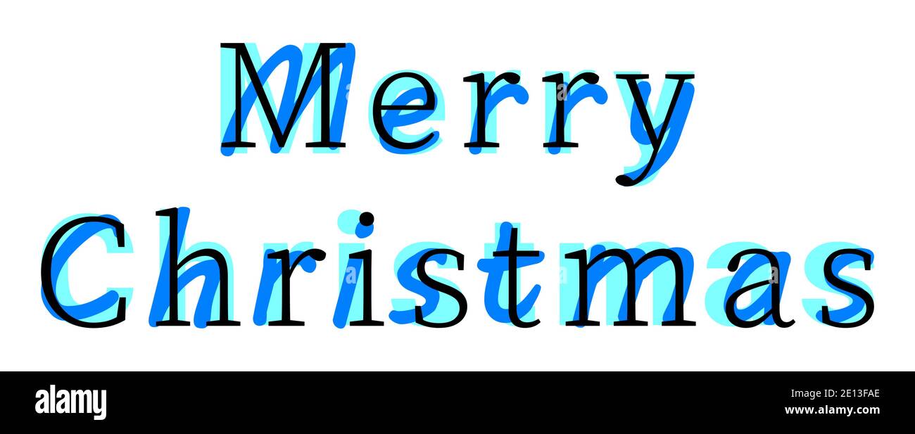 Vector buon Natale in stile font di massa Illustrazione Vettoriale