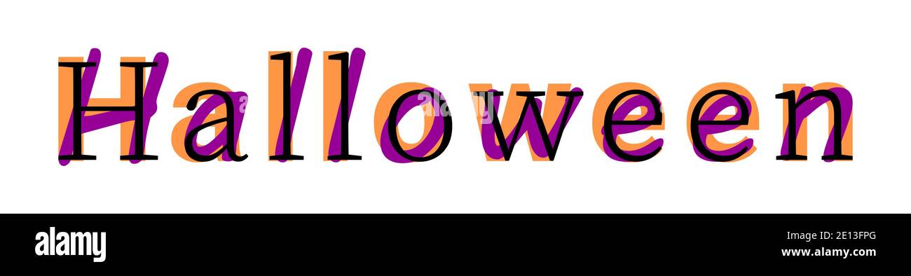 Halloween vettoriale in stile font di massa Illustrazione Vettoriale
