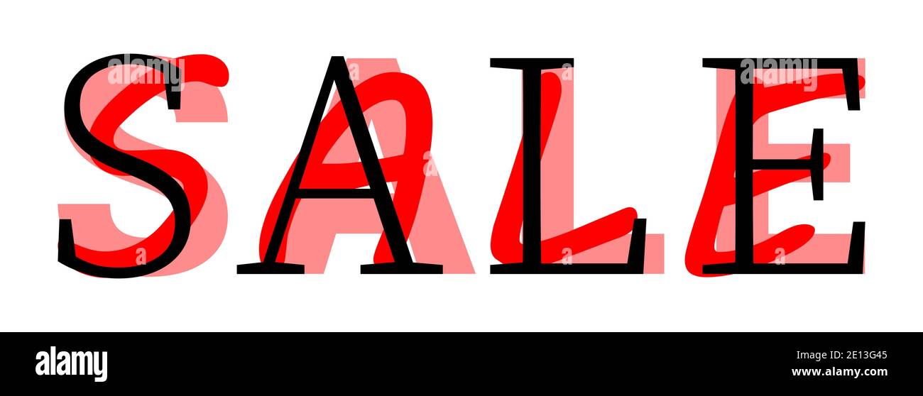 Vector sale in stile font di massa Illustrazione Vettoriale