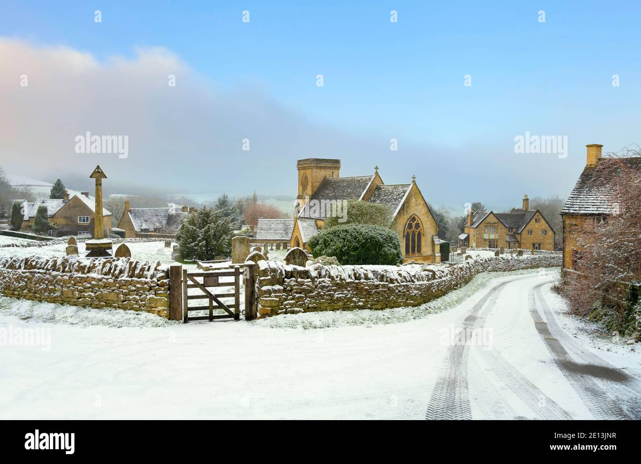 Chiesa di Snowshill, Cotswolds, Gloucestershire, Inghilterra. Foto Stock
