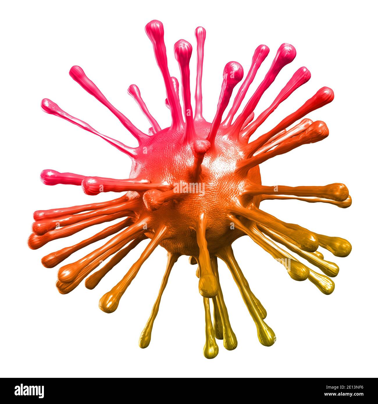 Coronavirus, particelle Covid-19 galleggianti in aria, illustrazione di rendering concept.3d. Foto Stock