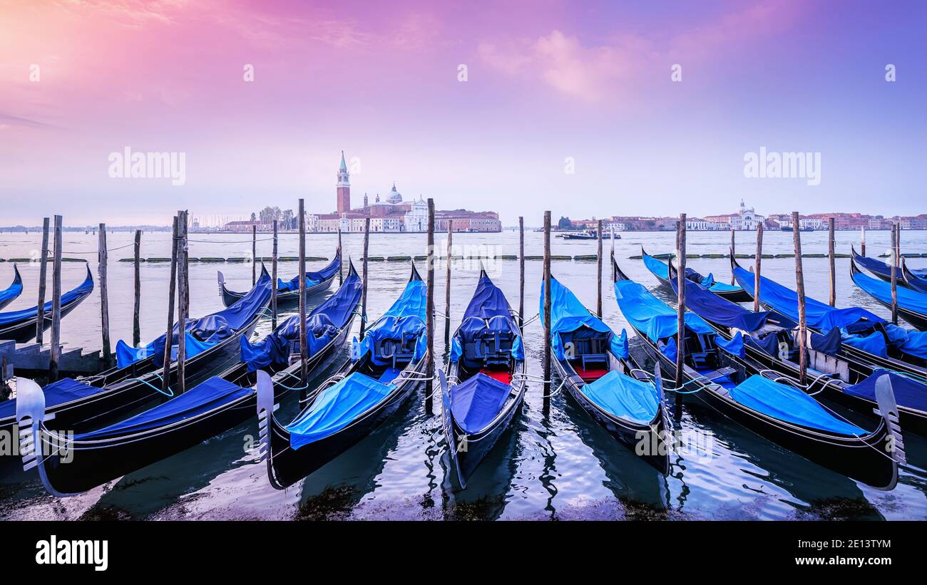mattina presto a venezia, italia Foto Stock