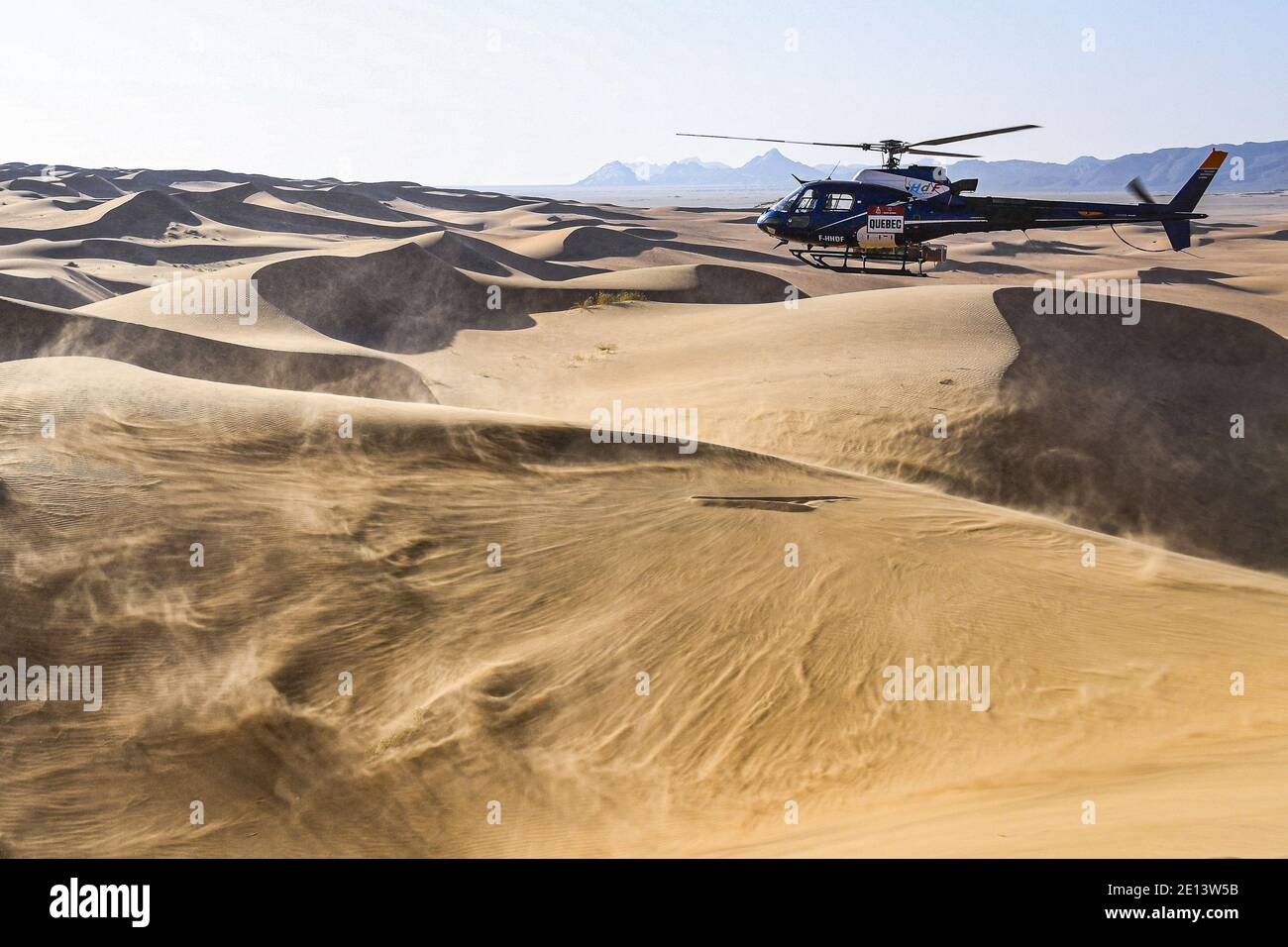 Elicottero, Québec durante la 2a tappa della Dakar 2021 tra Bisha e Wadi al Dawasir, in Arabia Saudita il 4 gennaio 2021 / LM Foto Stock