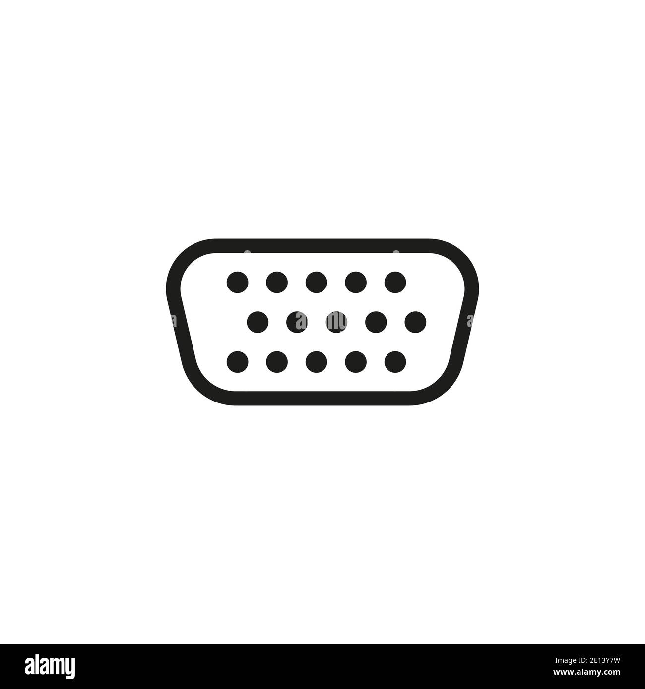 Icona vettoriale della scheda video del computer. Segno piatto riempito per il concetto mobile e il web design. Componenti del computer semplice icona a tinta unita. Simbolo, illustrazione del logo. Pixe Illustrazione Vettoriale