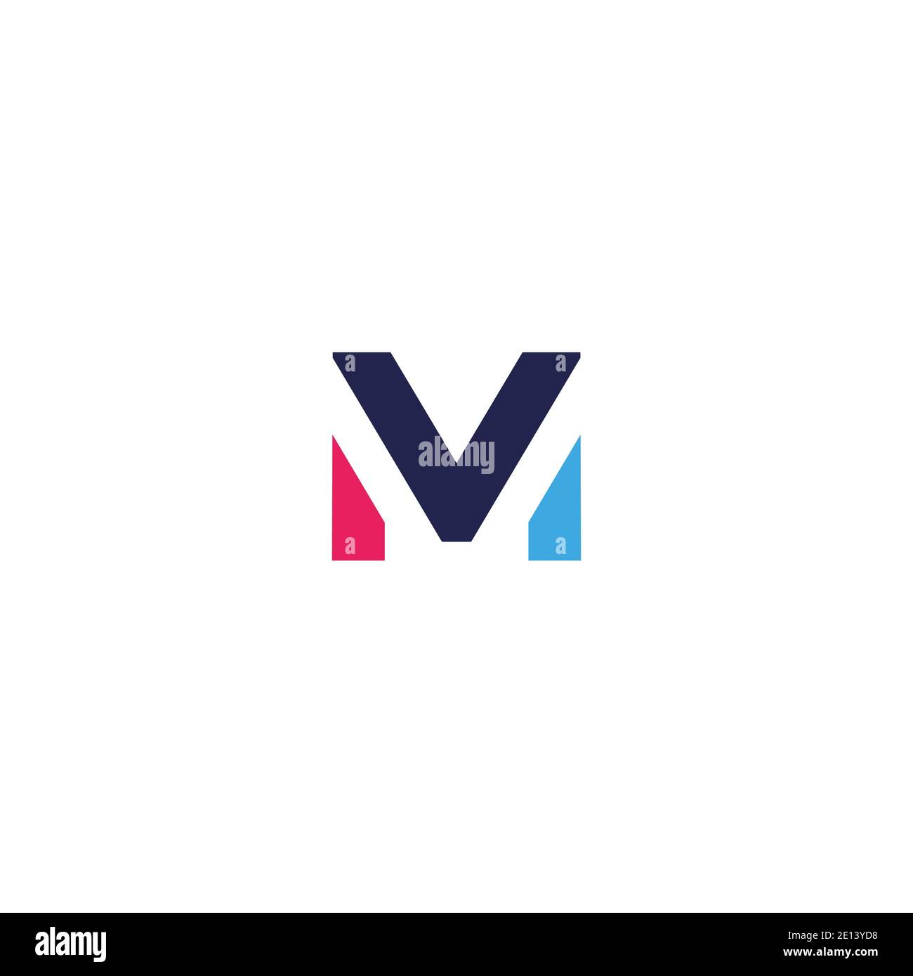 Logo lettera M monogramma iniziale stile minimalista, emblema di identità per biglietto da visita, elemento di design creativo Illustrazione Vettoriale