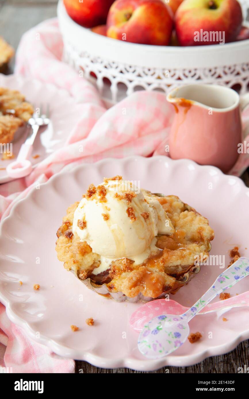 Pesca crumble UNA modalità la Foto Stock