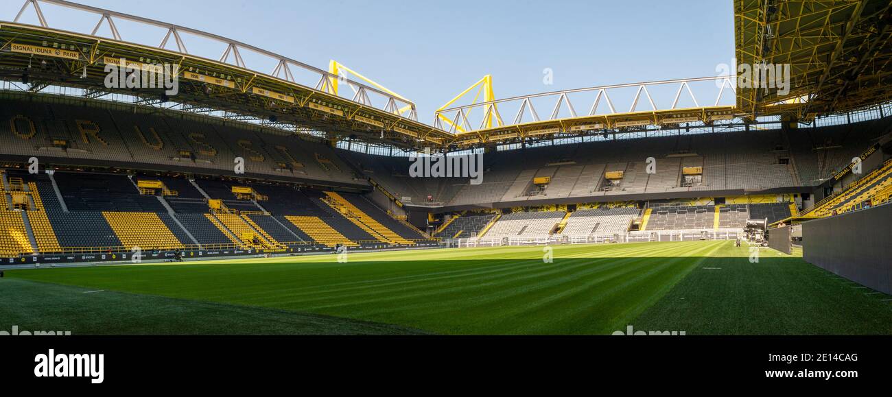 DORTMUND, GERMANIA - 12 AGOSTO 2020: Signal Iduna Park. Stadio di calcio di Borussia Dortmund Foto Stock