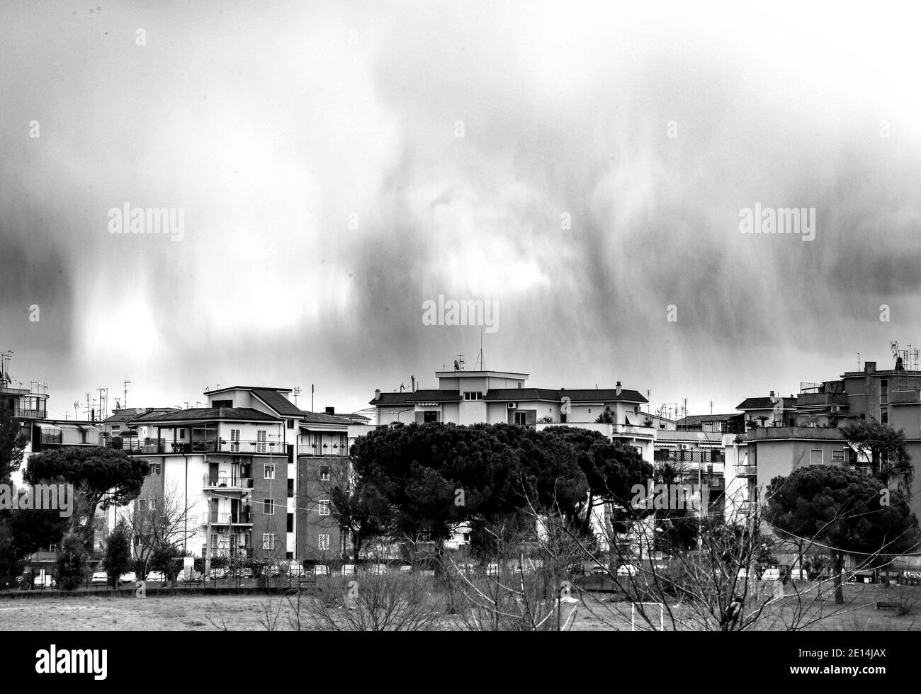 Roma circondata dalla neve, continua il tempo nel Lazio Foto Stock