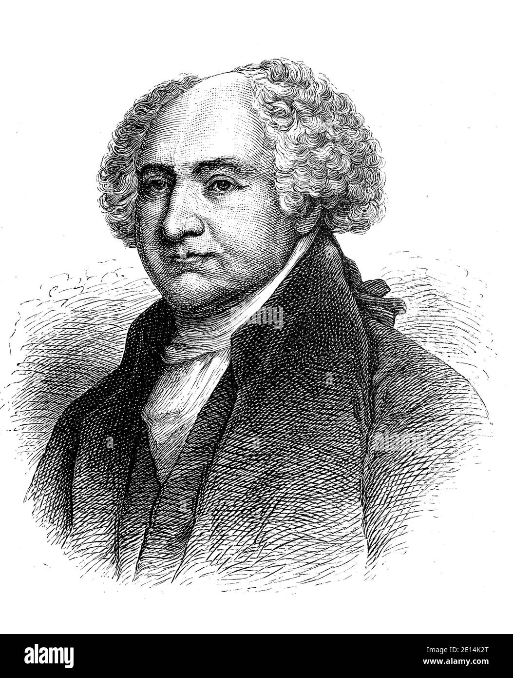 John Adams, 30 ottobre 1735 - 4 luglio 1826, uno dei padri fondatori degli Stati Uniti e il primo vice presidente dal 1789 al 1797 e il secondo presidente degli Stati Uniti dal 1797 al 1801 / John Adams, 30. Ottobre 1735 - 4. Juli 1826, einer der Gründerväter der Vereinigten Staaten und von 1789 bis 1797 der erste Vizepräsident sowie von 1797 bis 1801 der zweite Präsident der Vereinigten Staaten, Historisch, historical, digital improved reproduction of a originalvollage aus dem 19. Jahrhundert, Foto Stock