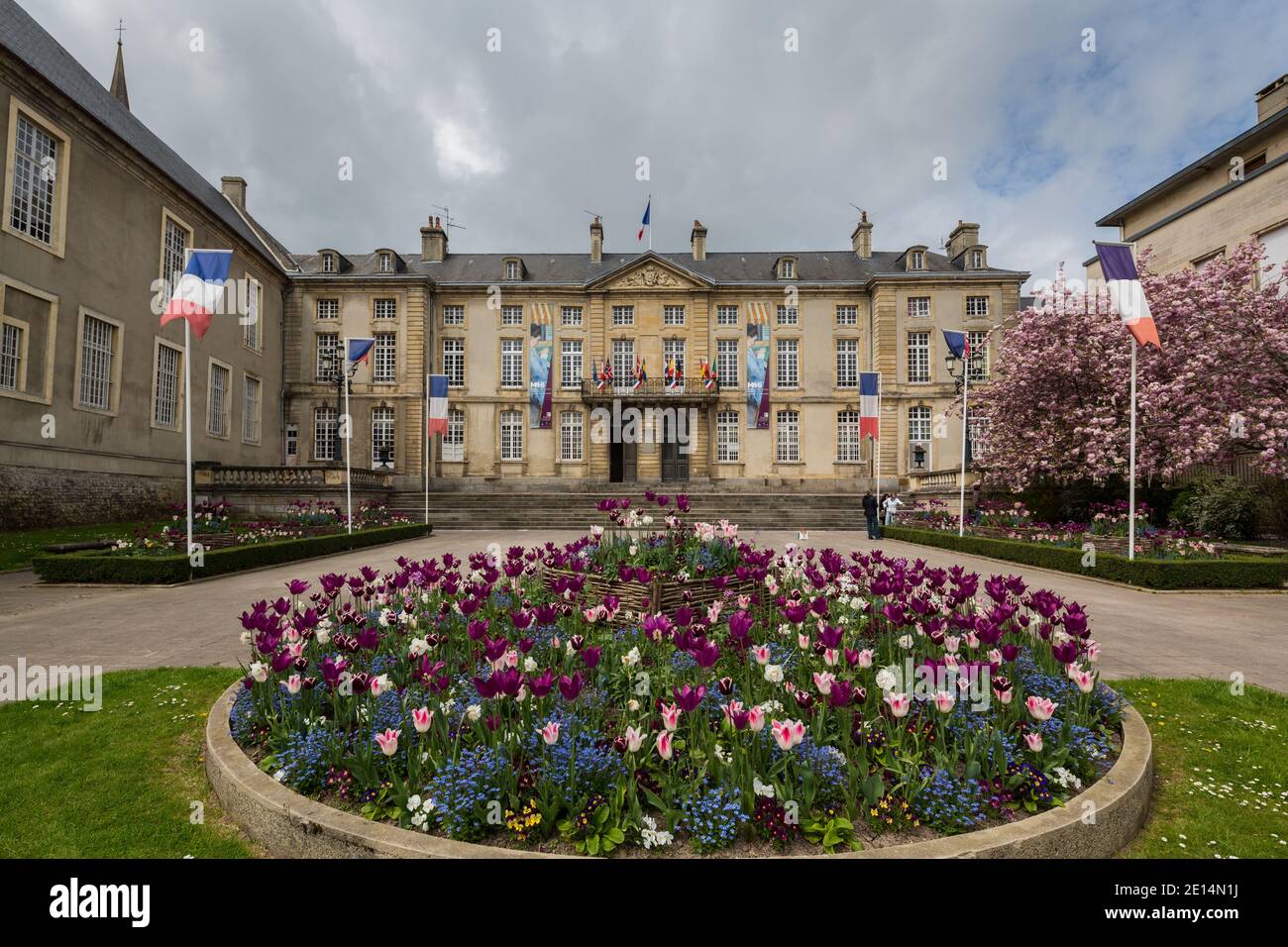 Ingresso al museo degli arazzi di Bayeaux, Bayeaux, Normandia Foto Stock