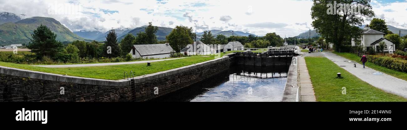 Chiuse a scala di Nettuno dal Loch Linnhe al canale di Caledonian Foto Stock