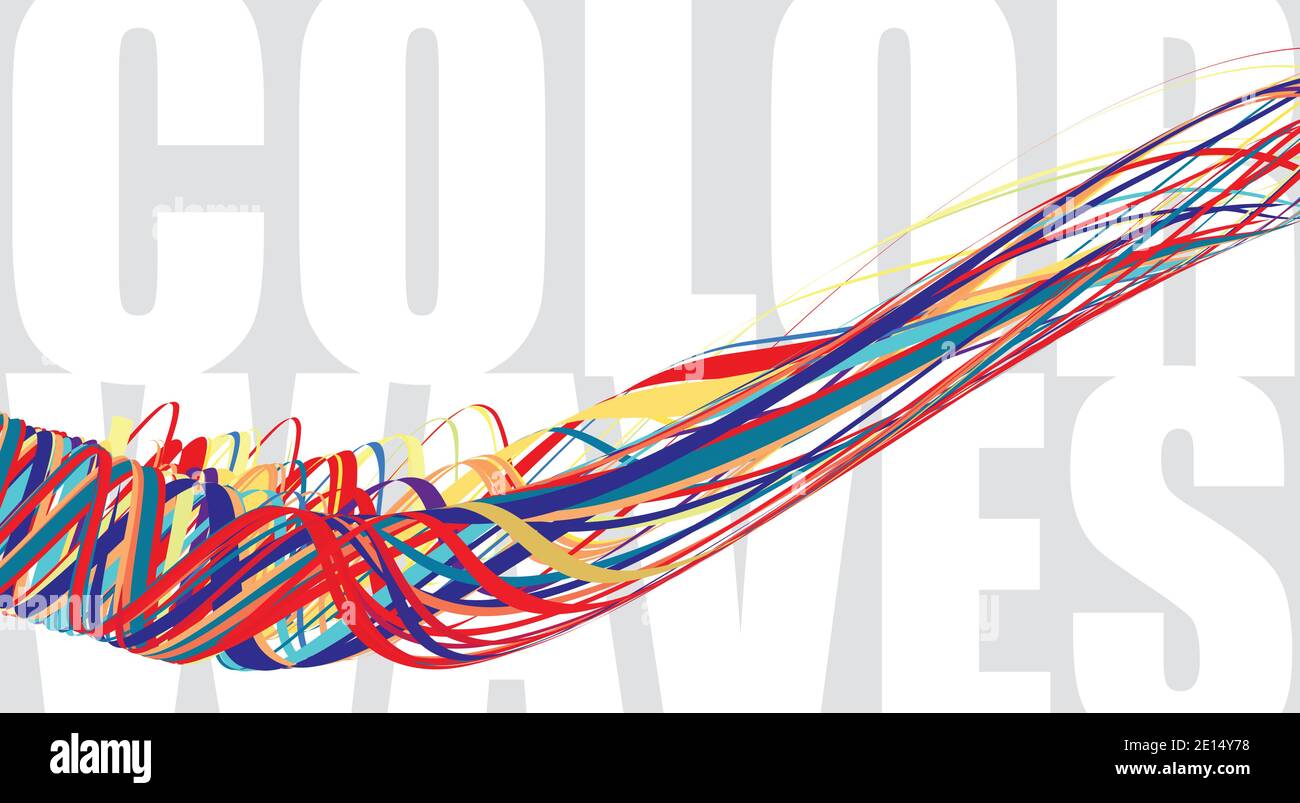 Onda colorata astratta. Pattern grafico vettoriale Illustrazione Vettoriale