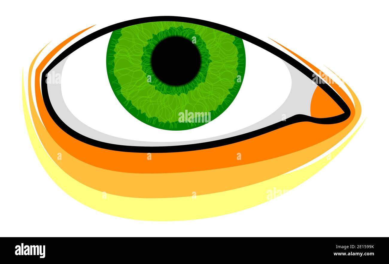 Occhio vettoriale in stile grafico Illustrazione Vettoriale