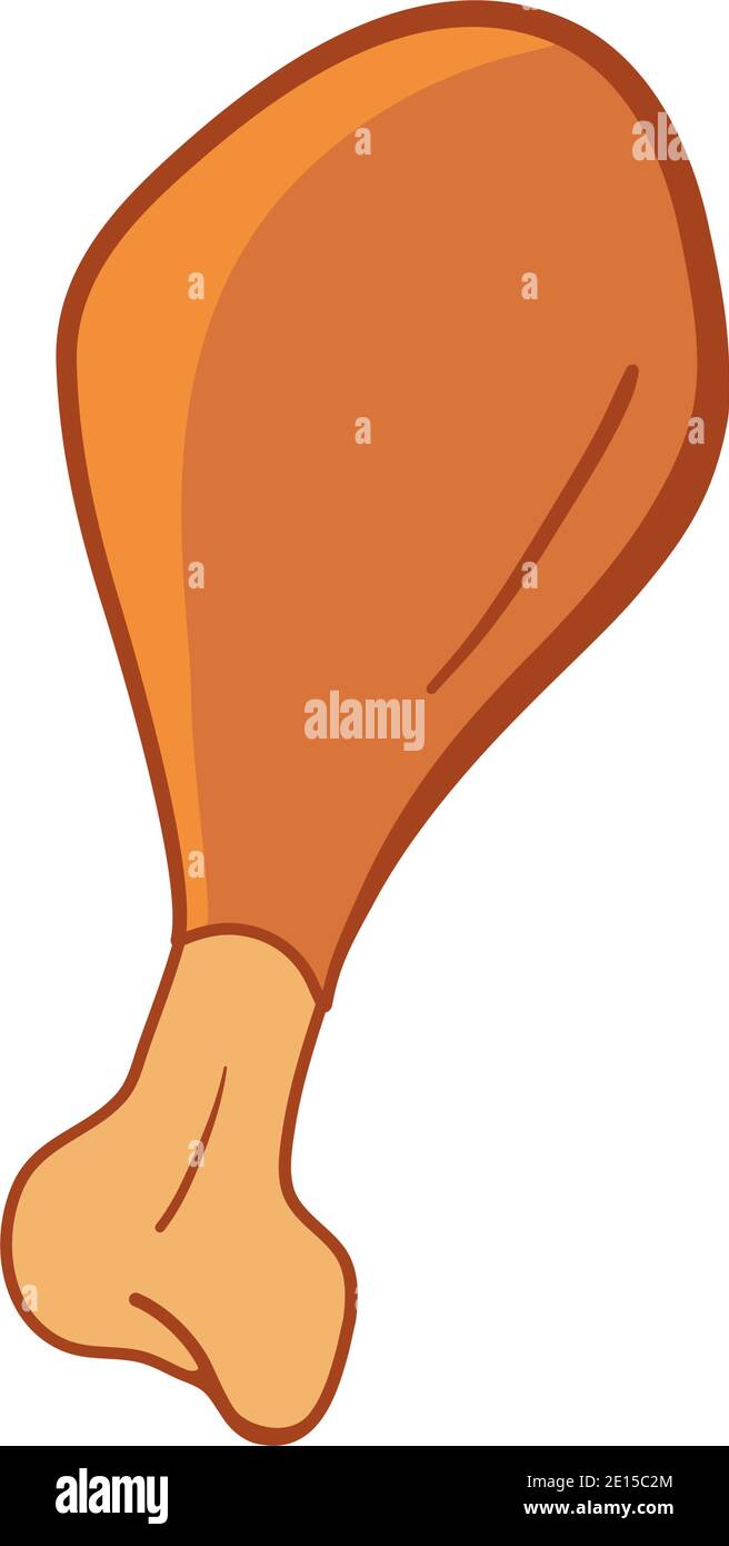 Il drumstick di pollo fritto croccante gli alimenti caldi per togliere il vettore Illustrazione Vettoriale