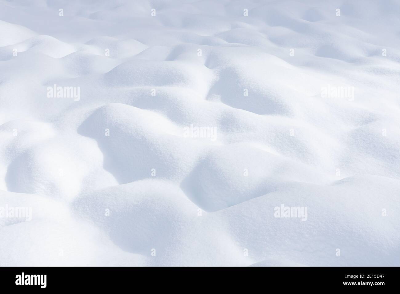 Terra coperta di neve appena caduta Foto Stock