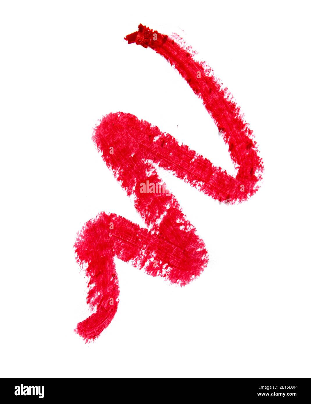 NARS rosso labbro matita squiggle fotografato su uno sfondo bianco Foto Stock