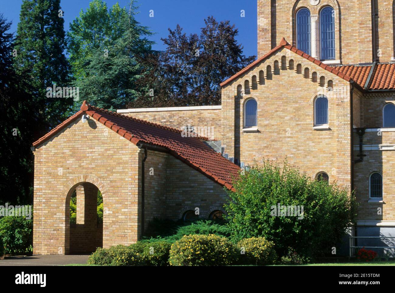 Chiesa, Mt Angel Abbey, Mt Angel, Oregon Foto Stock