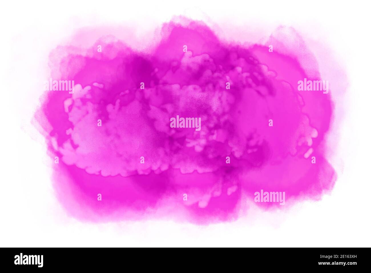 Spruzzi di acquerello di esplosione astratta rosa isolato su sfondo bianco. Illustrazione generata dal computer. Foto Stock
