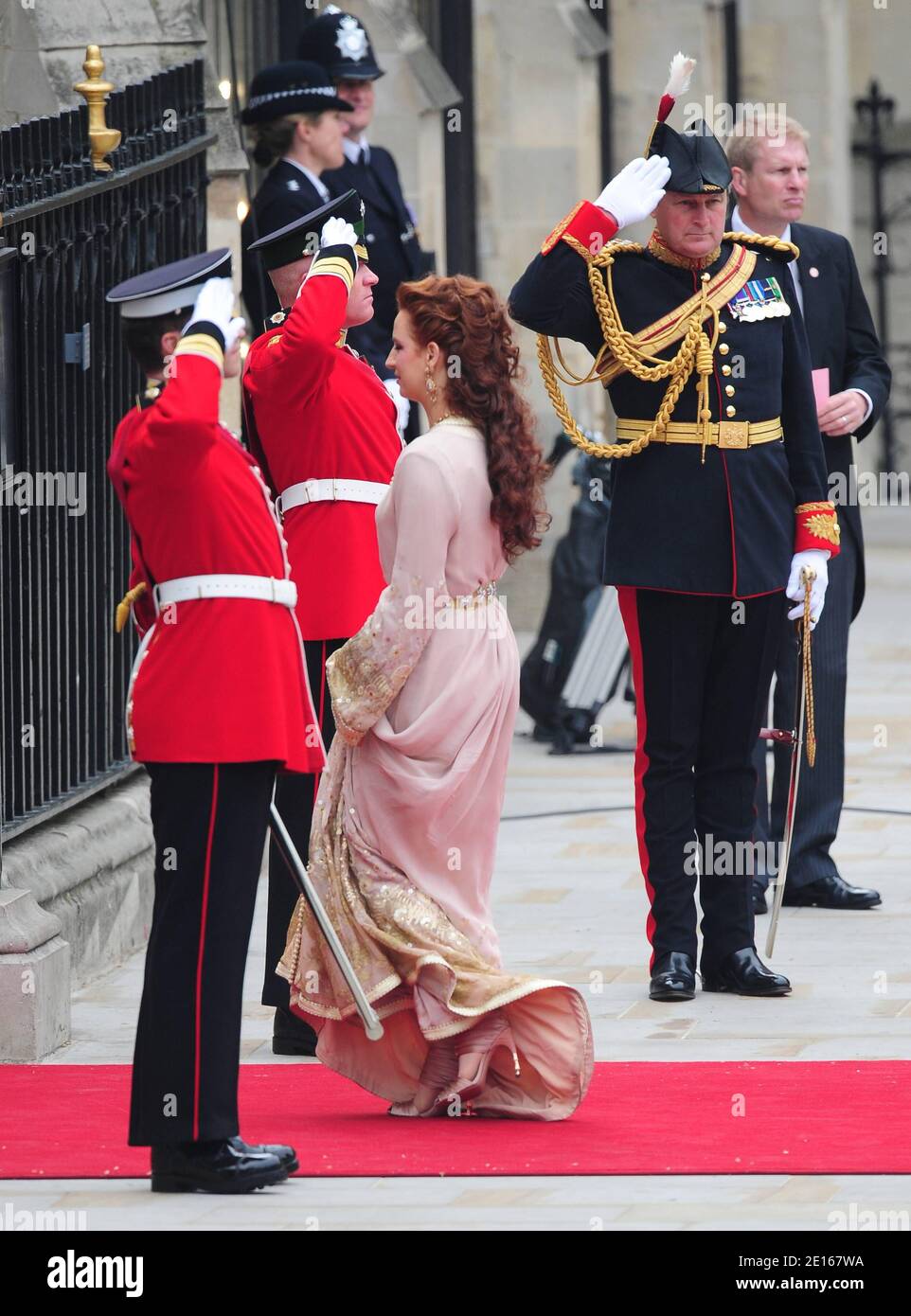 Principessa Lalla Salma del Marocco che arriva all'Abbazia di Westminster per il matrimonio del Principe William con Kate Middleton, a Londra, Regno Unito, il 29 aprile 2011. Foto di Frederic Nebinger/ABACAPRESS.COM Foto Stock