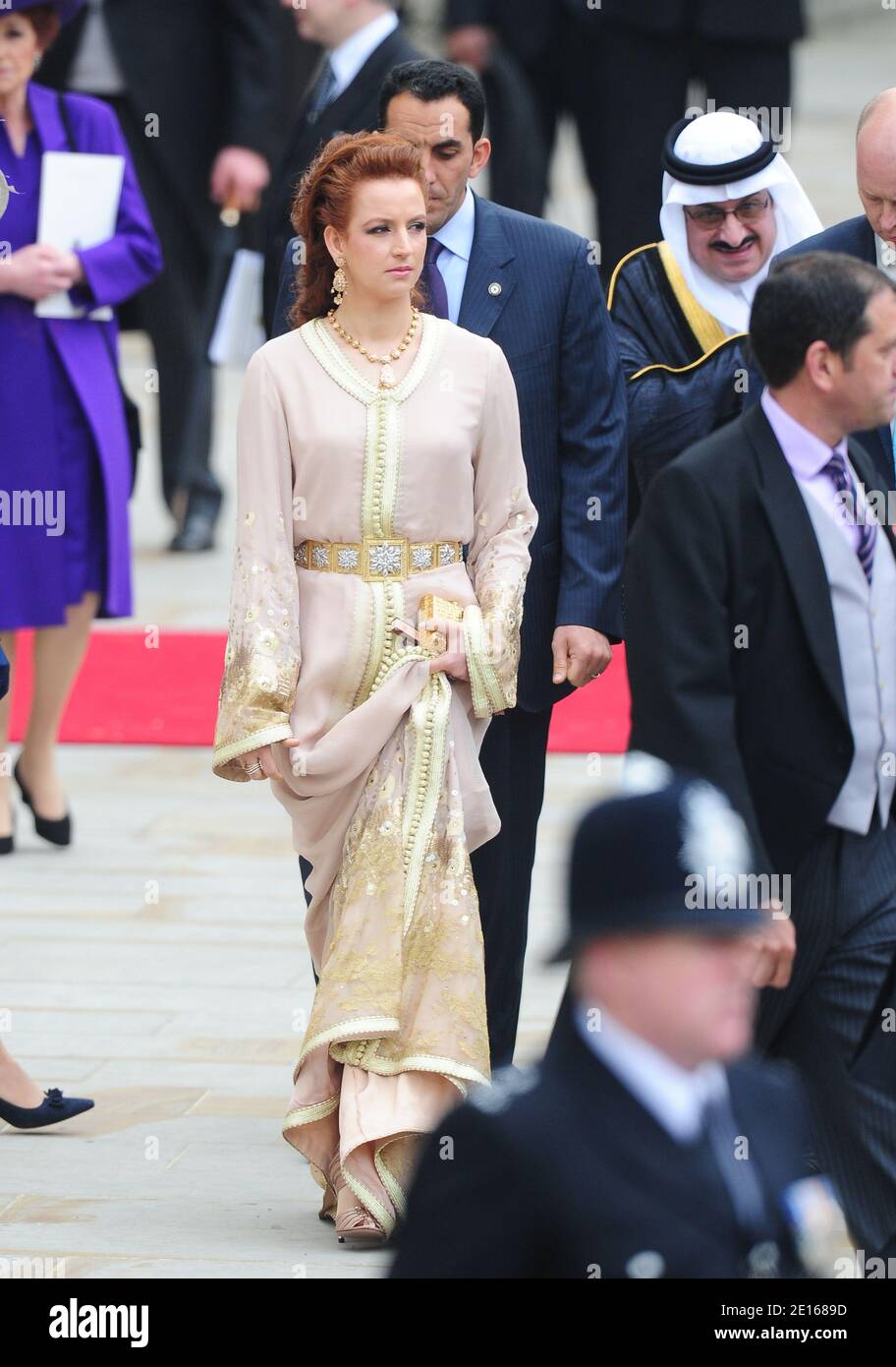 La principessa Lalla Salma del Marocco lascia l'abbazia di Westminster dopo le nozze del principe William e di Catherine Middleton, a Londra, Regno Unito, il 29 aprile 2011. Foto di Frederic Nebinger/ABACAPRESS.COM Foto Stock