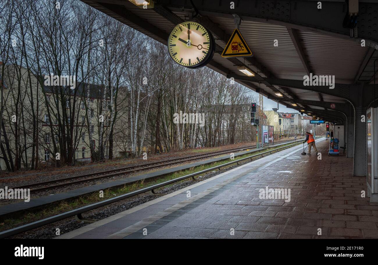 Stazione S di Berlino Wollankstrasse Foto Stock