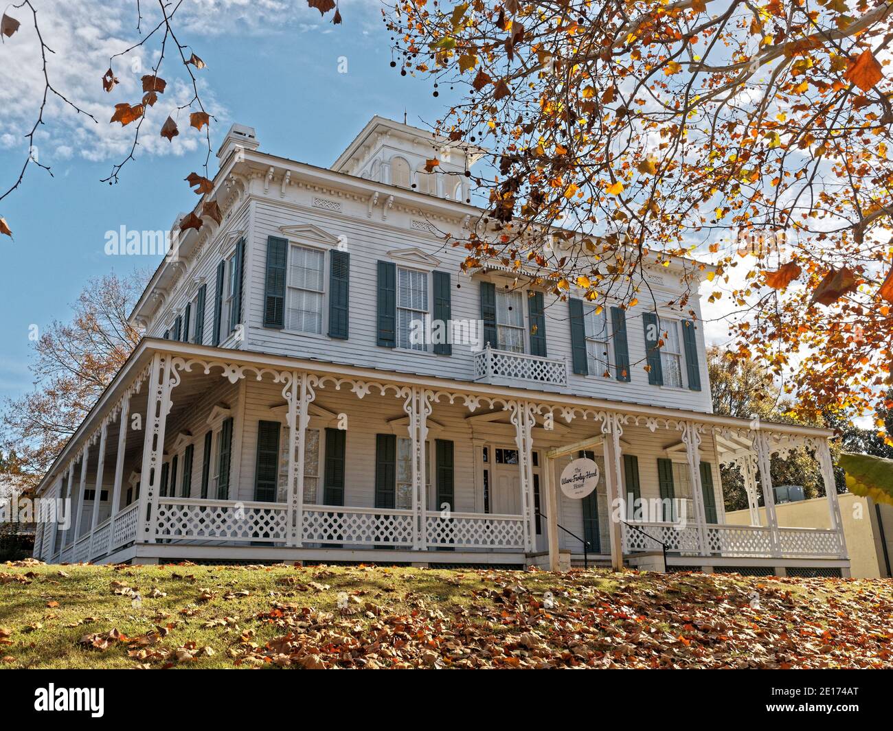 Ware - Farley - Hood House costruito nel 1850 Centro eventi di architettura in stile italiano a Montgomery Alabama, Stati Uniti. Foto Stock