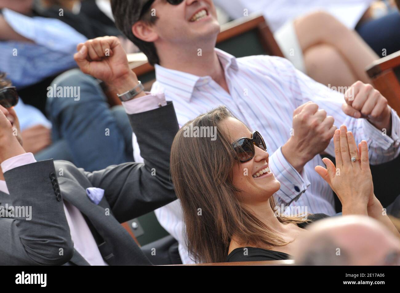 Pippa Middleton al French Tennis Open 2011 all'arena Roland Garros di Parigi, Francia, il 30 maggio 2011. Foto di Thierry Orban/ABACAPRESS.COM Foto Stock